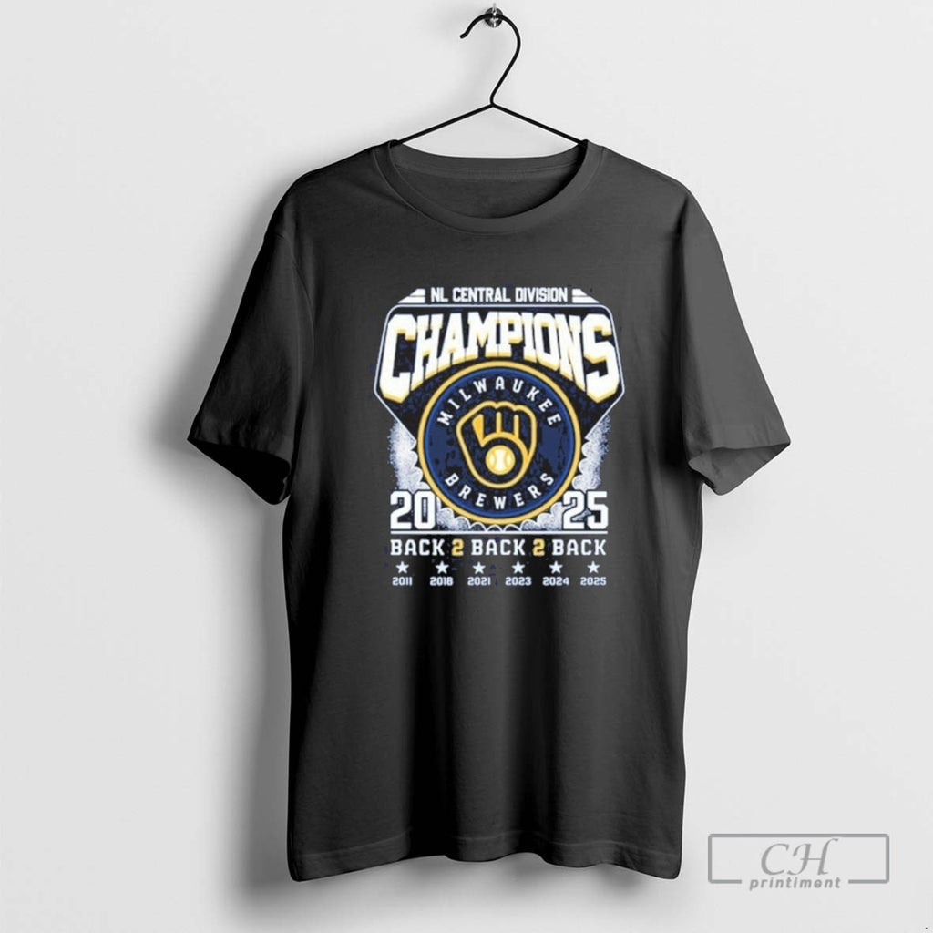 Nl Central Division Champions Milwaukee Brewers Back 2 Back 2 Back