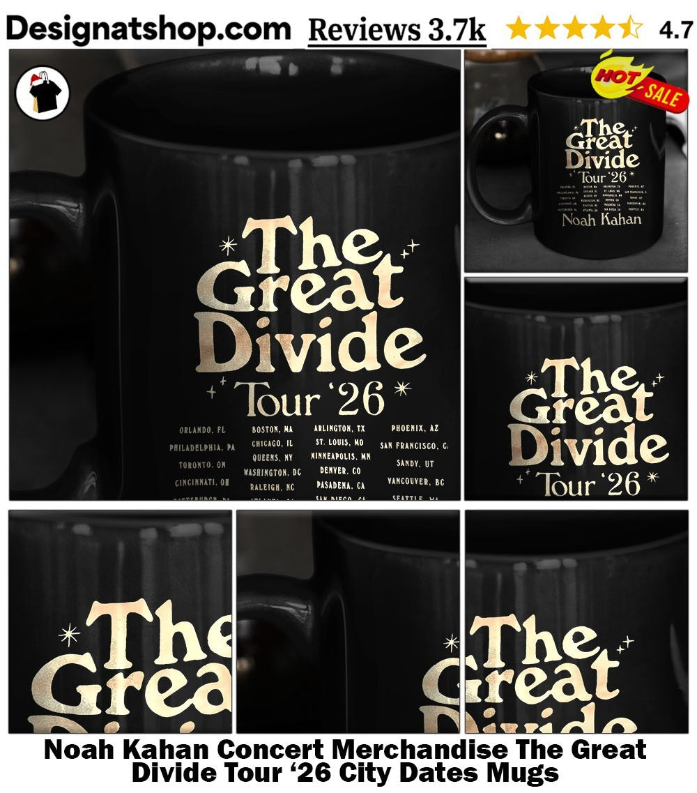 Noah Kahan Concert Merchandise The Great Divide Tour ’26 City Dates shirt