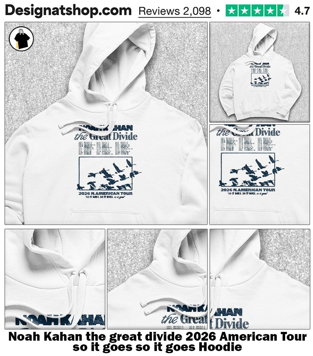 Noah Kahan the great divide 2026 American Tour so it goes so it goes shirt