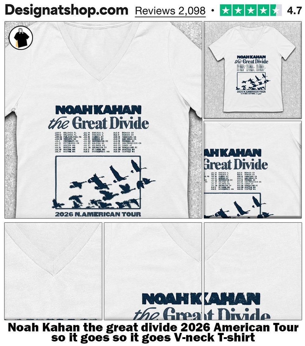 Noah Kahan the great divide 2026 American Tour so it goes so it goes shirt