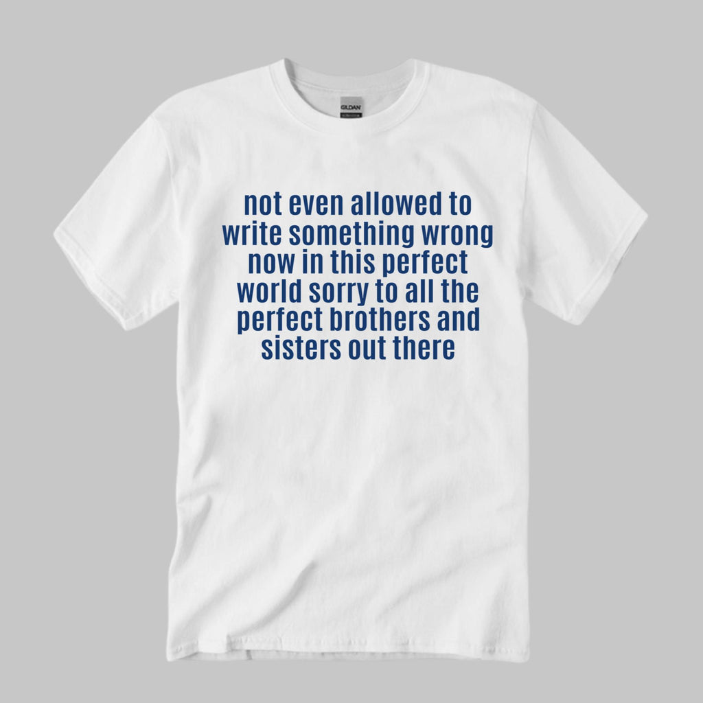 Not Even Allowed To Write Something Wrong Shirt