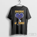 Notre Dame Irish Nurses Its A Work Of Heart Heartbeat Logo Shirt Sweater