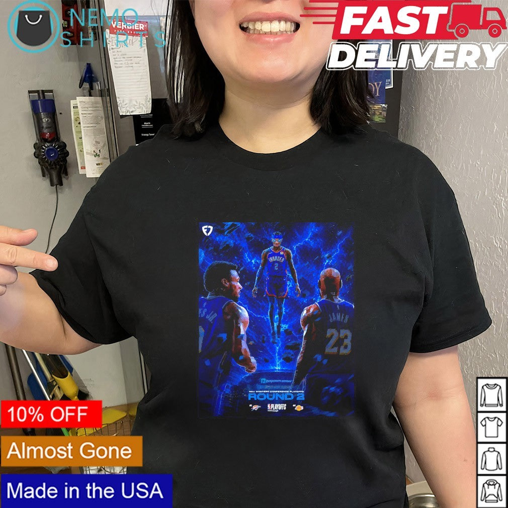 OKC Thunder vs LA Lakers NBA Western Conference Playoffs round 2 shirt