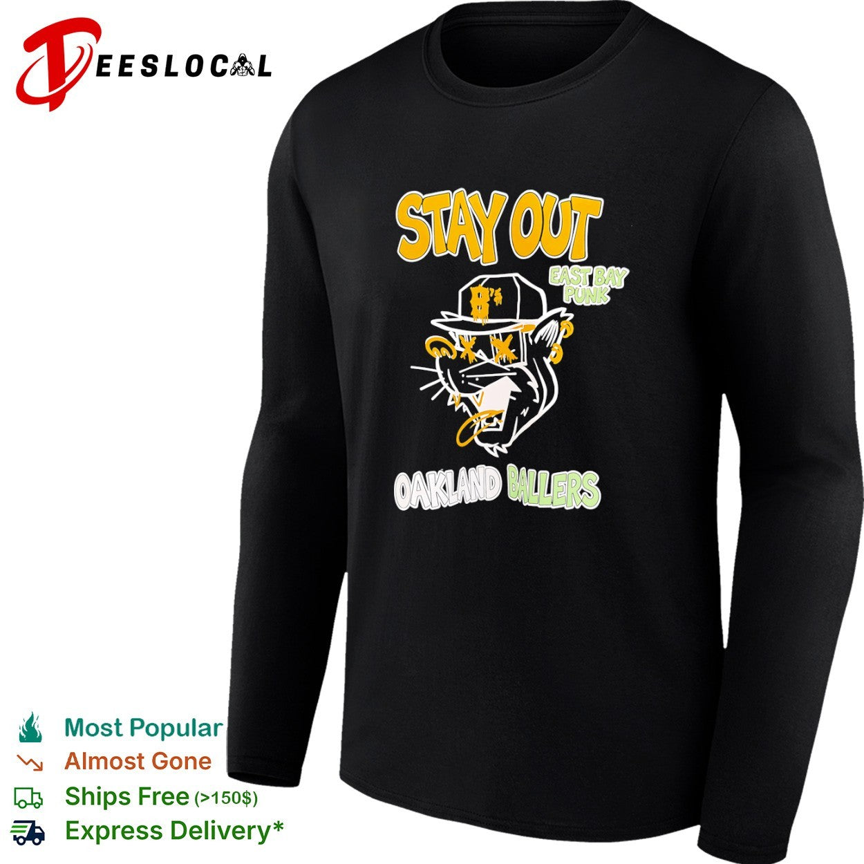 Oakland Ballers Stay Out East Bay Punk Shirt