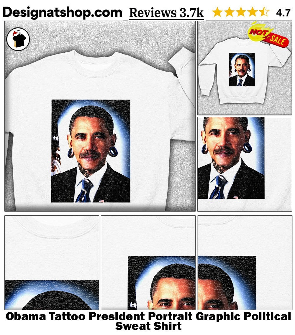 Obama Tattoo President Portrait Graphic Political shirt