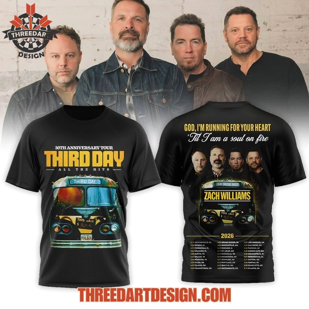 30th Anniversary Tour Third Day All The Hits Shirt