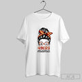 Official 49ers Mama Messy Bun Winking Eye San Francisco Football Fan Posters White