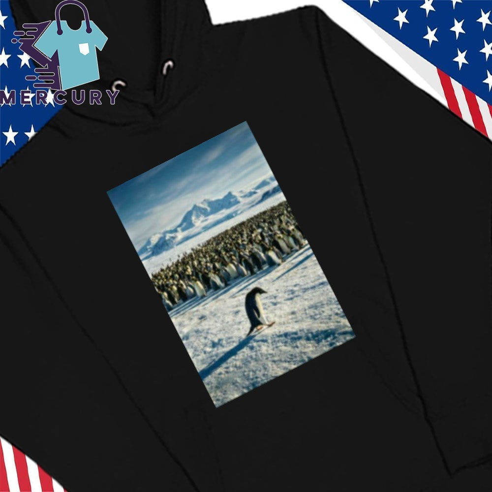 Against The Current Solitary Penguin Aesthetic Shirt