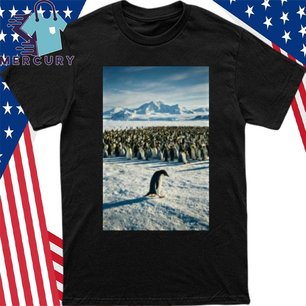 Against The Current Solitary Penguin Aesthetic Shirt