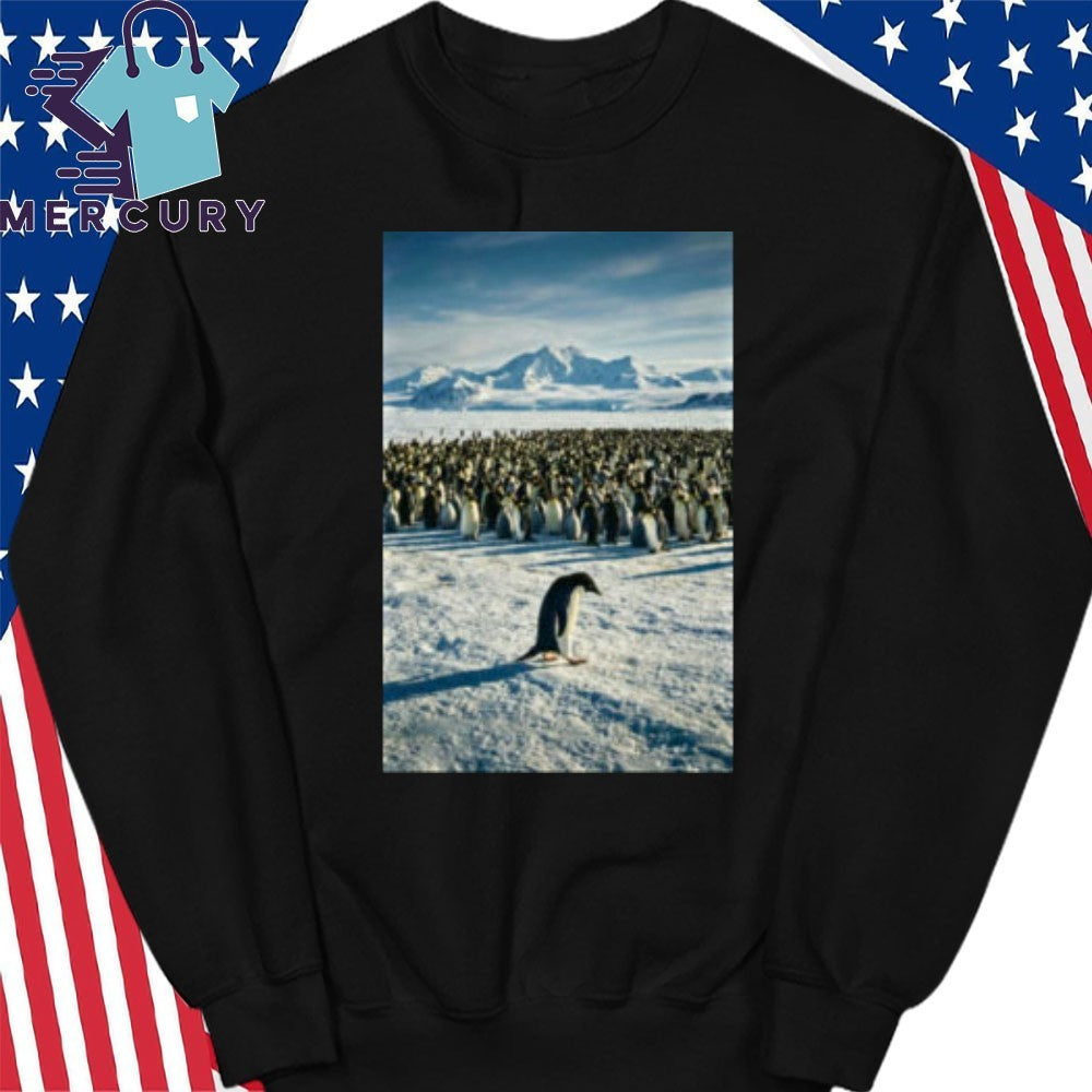 Against The Current Solitary Penguin Aesthetic Shirt