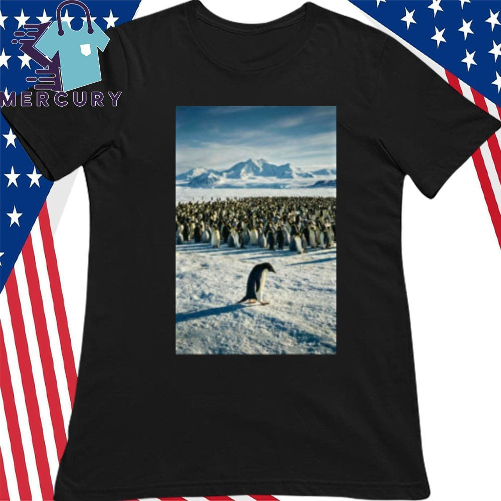 Against The Current Solitary Penguin Aesthetic Shirt