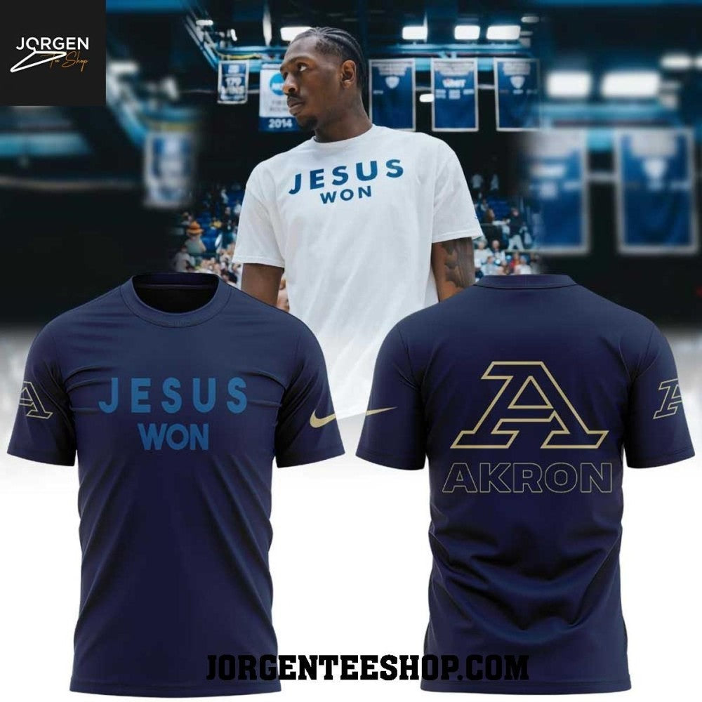 Akron Zips 2026 Jesus Won Keep The Faith Basketball Shirt