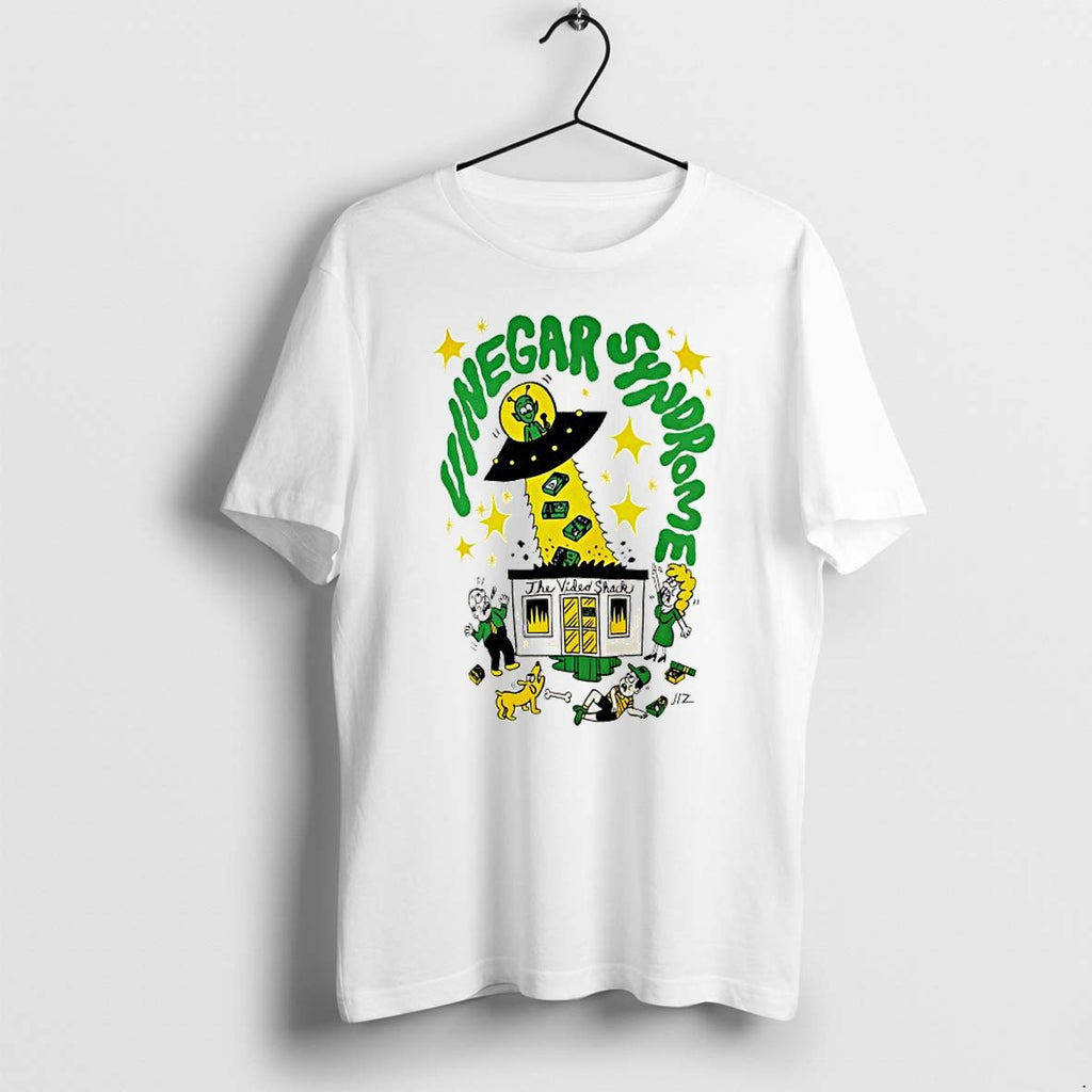 Official Alien Attack On The Video Shack Cartoon T Shirts Jpg