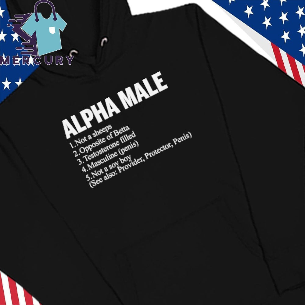 Alpha Male Not A Sheeps Opposite Of Betta Testosterone Filled Masculine Shirt