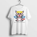 Official Angel Devil Rabbit I Dont Want To See You In Heaven Sarcastic T Shirts