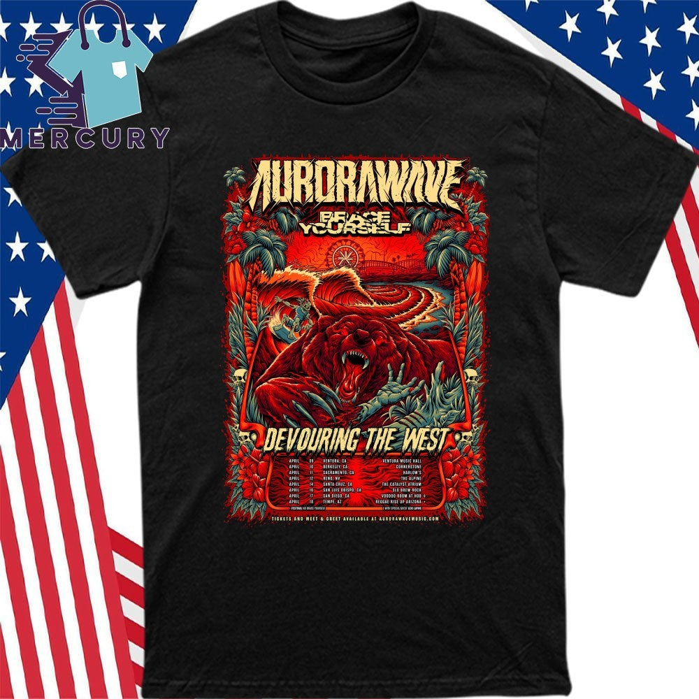 Aurorawave Devouring Tour The West West Coast 2026 Poster Shirt