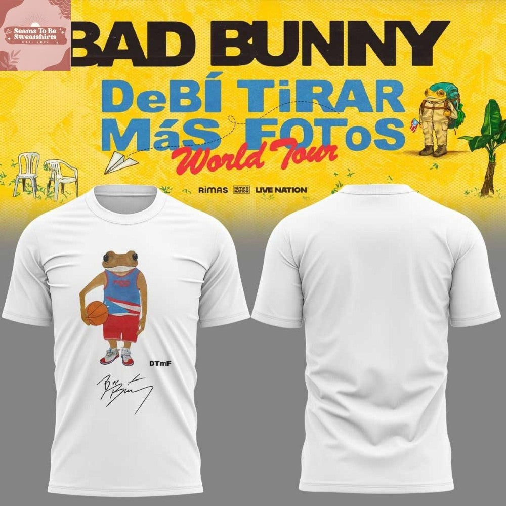 Bad Bunny Debi Tirar Mas Fotos World Tour 2026 Concho Basketball Shirt
