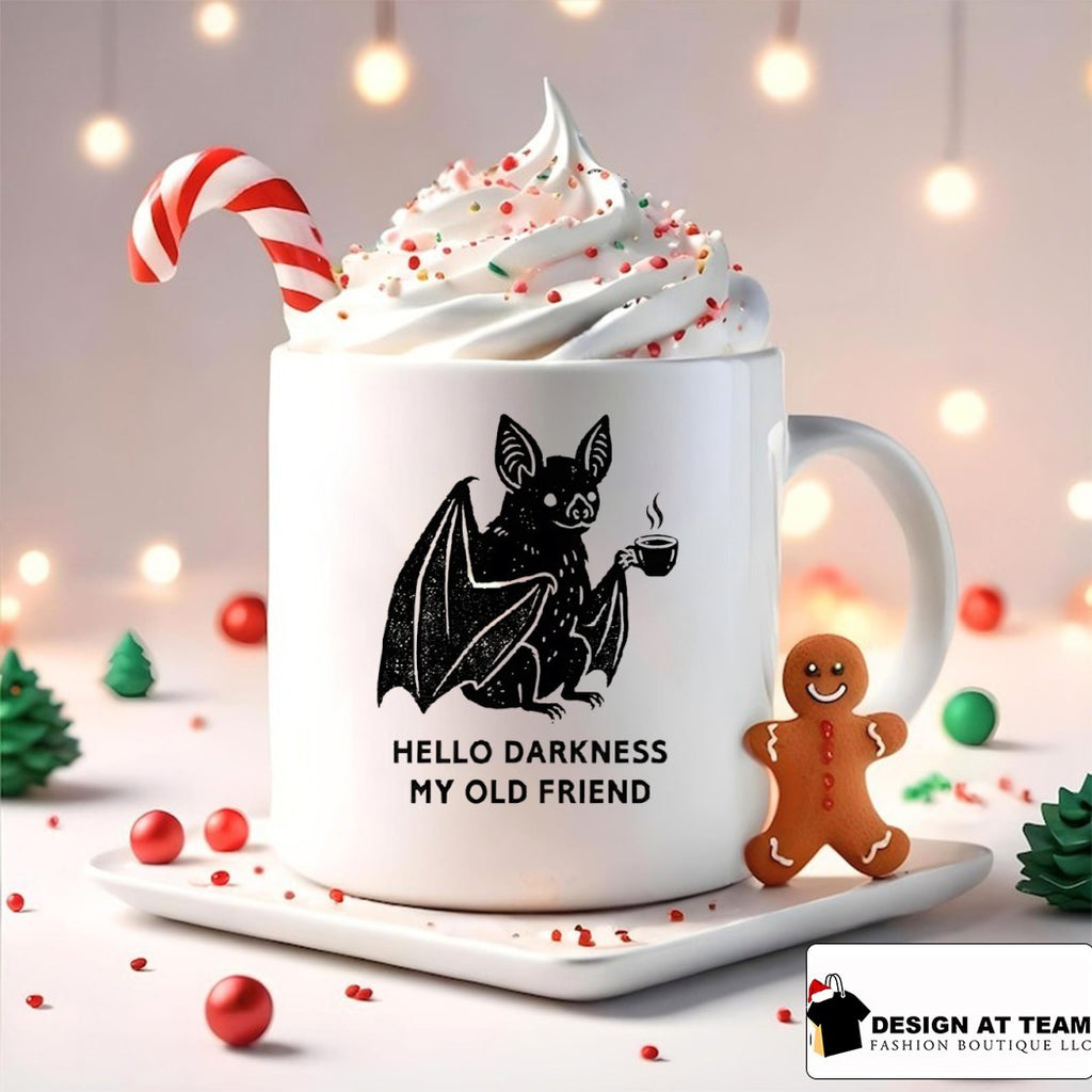 Bat with coffee hello darkness my old friend shirt