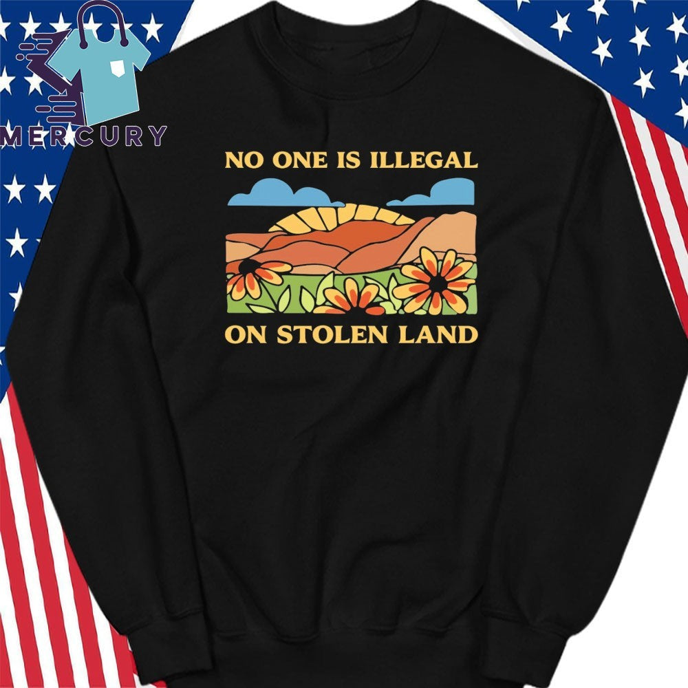 Billie Eilish No One Is Illegal On Stolen Land Vintage Shirt