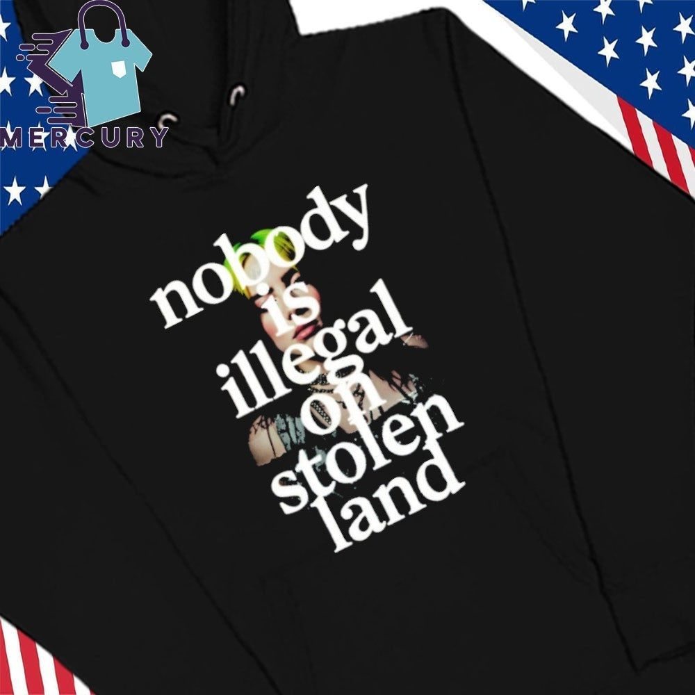 Billie Eilish Nobody Is Illegal On Stolen Land Anti ICE Shirt