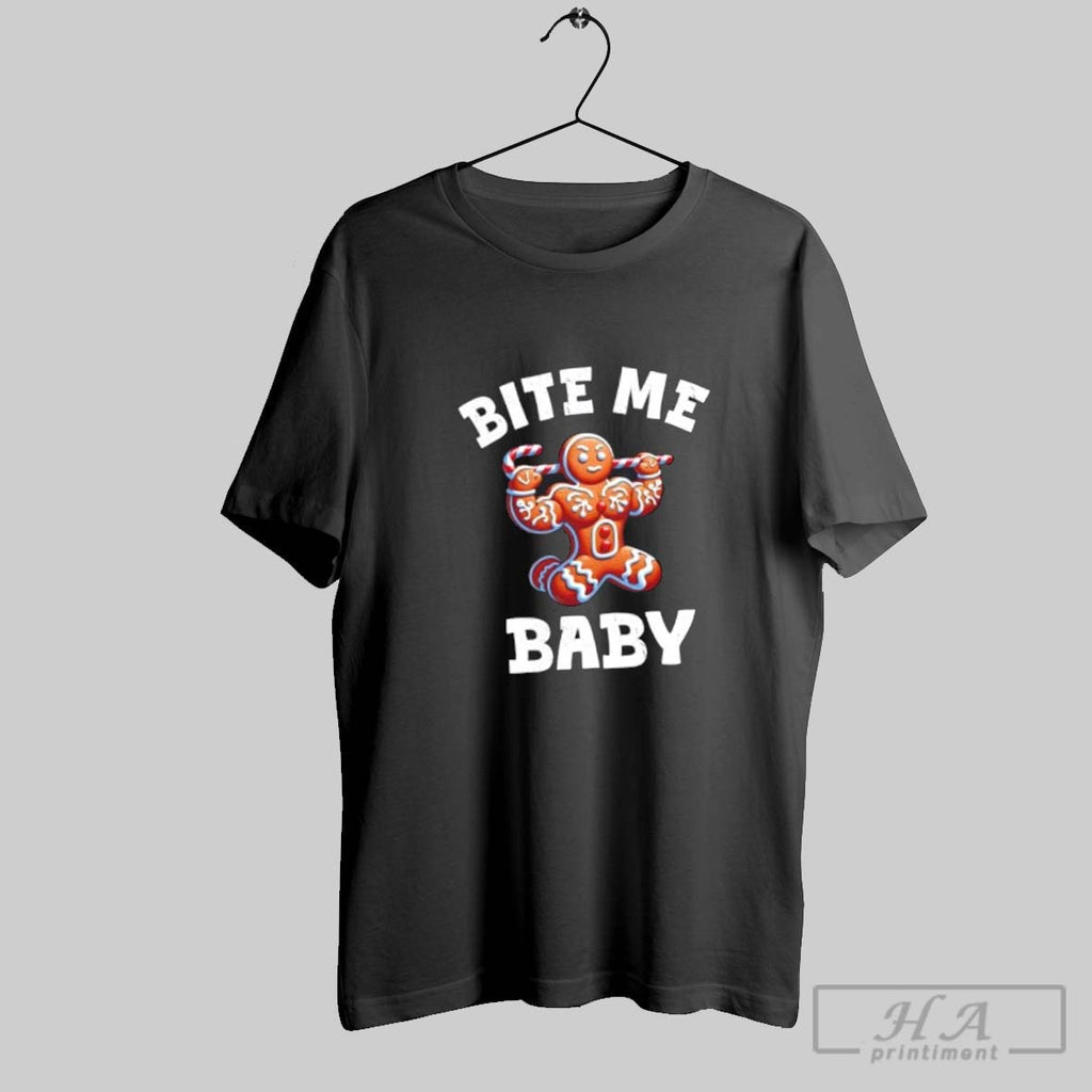 Official Bite Me Baby Funny Gingerbread Christmas