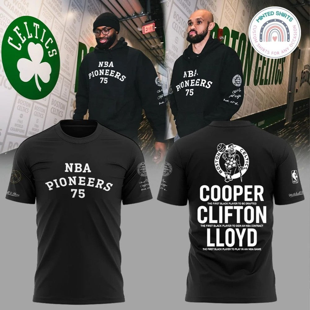 Boston Celtics Reppin’ NBA Pioneers Who Broke Color Barriers In 1950 Shirt