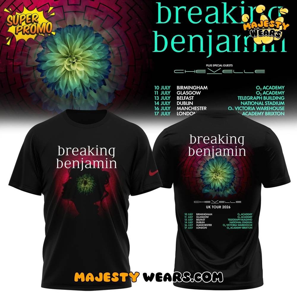 Breaking Benjamin UK Tour 2026 Special Two Side Shirt