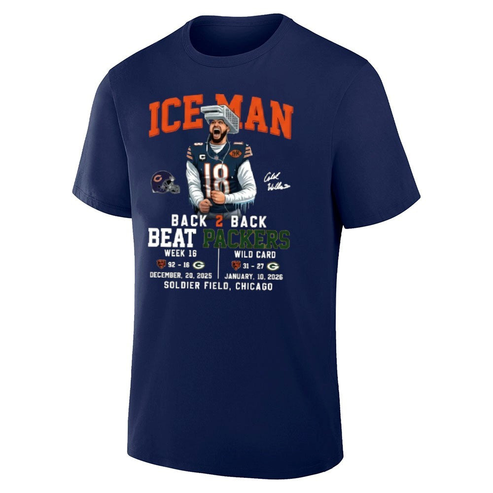 Caleb Iceman Bears Back 2 Back Beat Packers Shirt