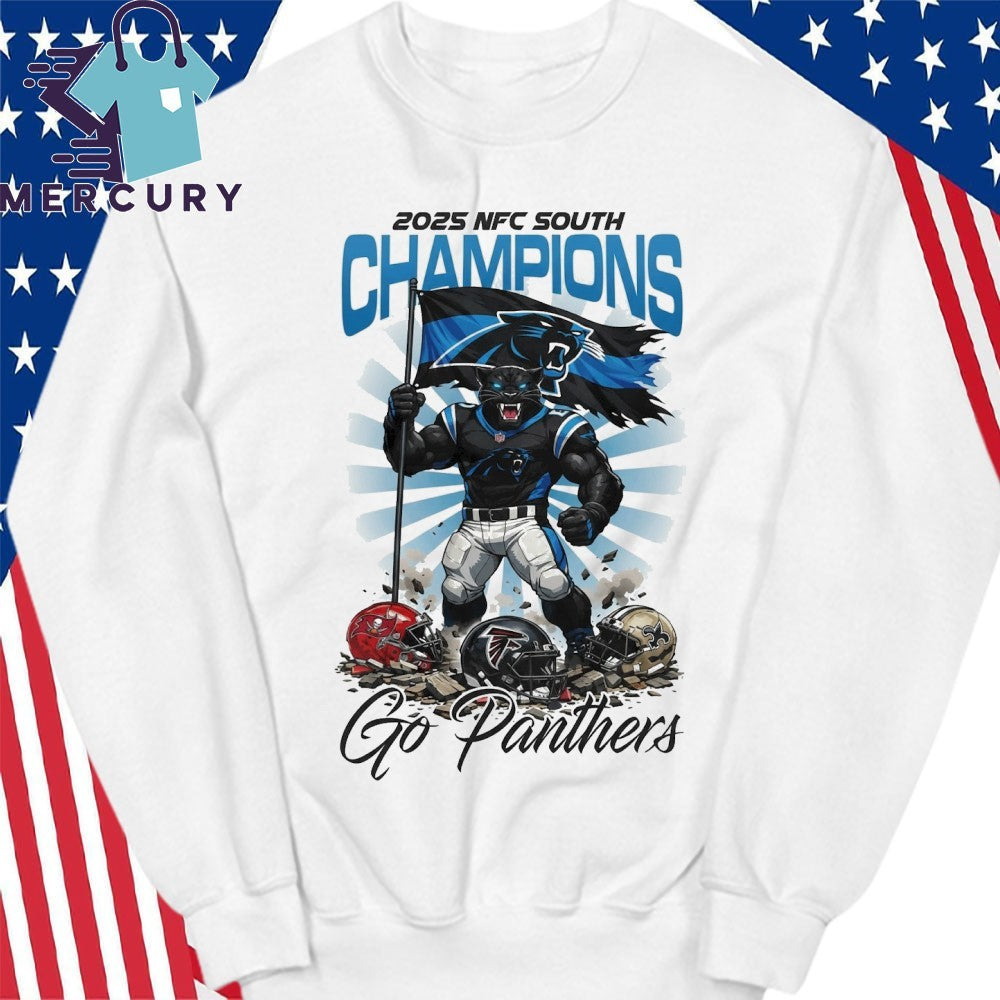 Carolina Panthers 2025 AFC South Champions Mascot Go Panthers