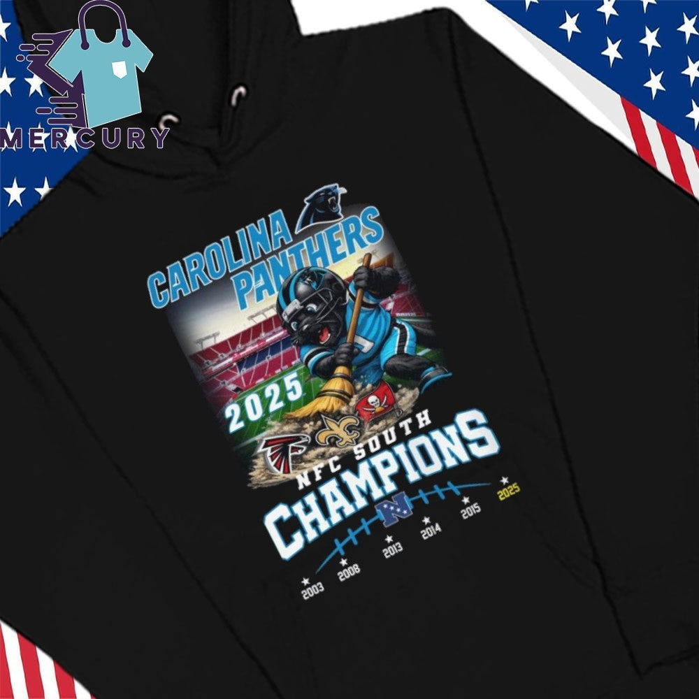 Carolina Panthers 2025 NFC South Champions Mascot Shirt