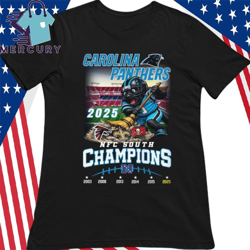 Carolina Panthers 2025 NFC South Champions Mascot Shirt