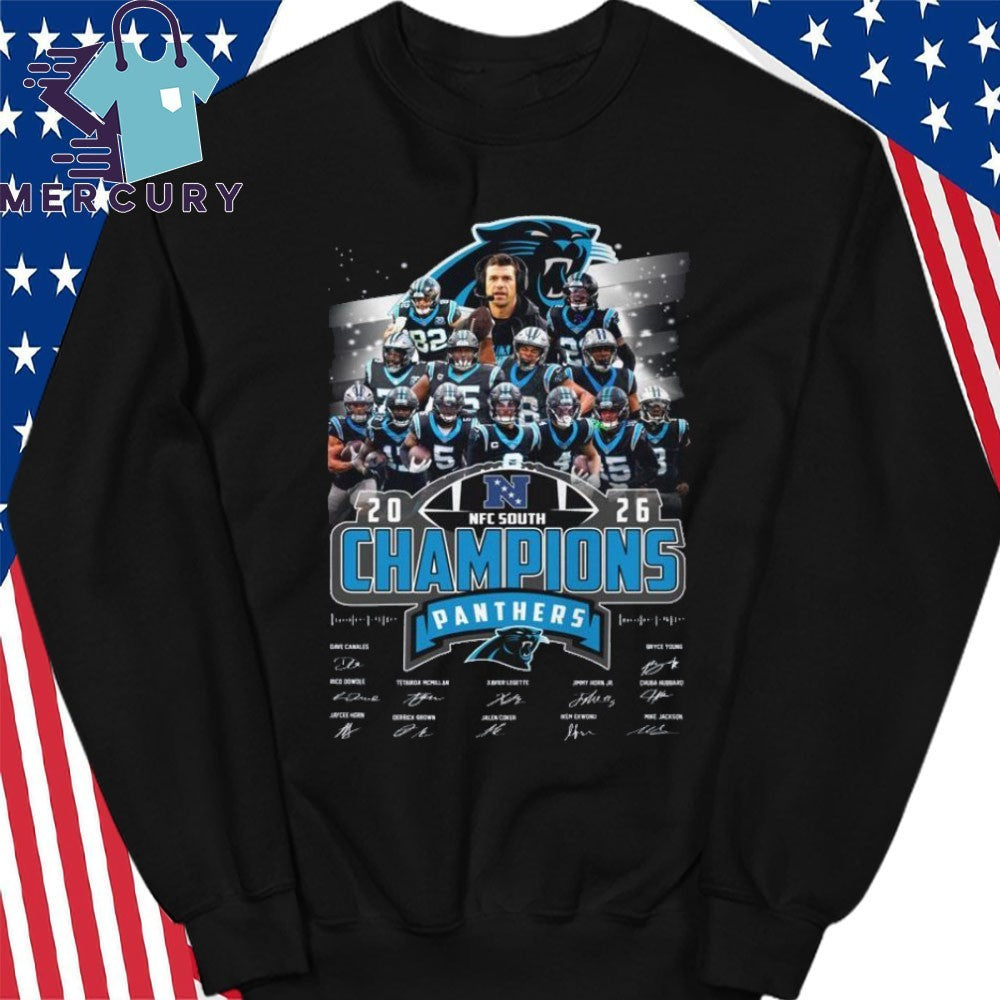 Carolina Panthers 2025 NFC West Champions All Team Vintage Shirt