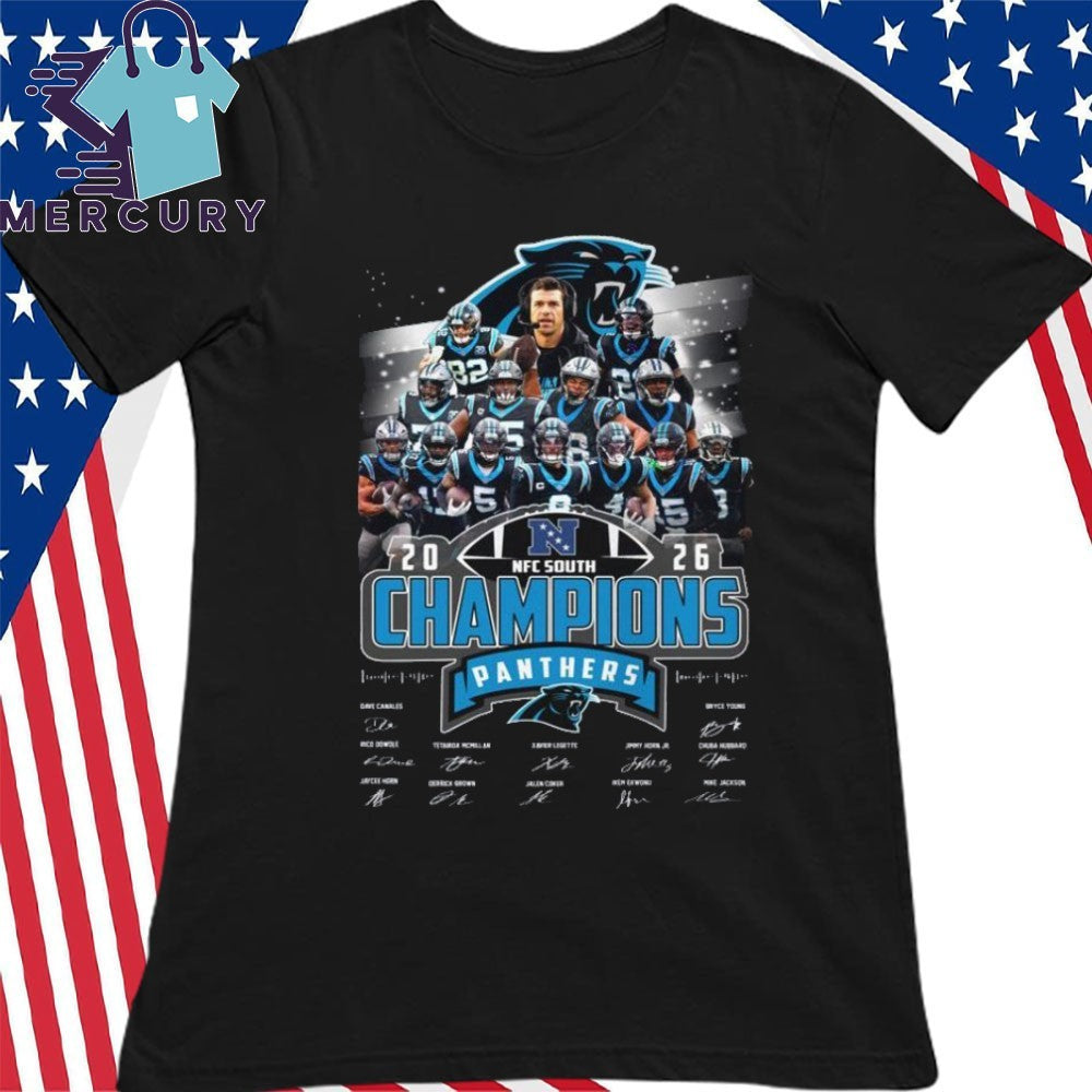 Carolina Panthers 2025 NFC West Champions All Team Vintage Shirt