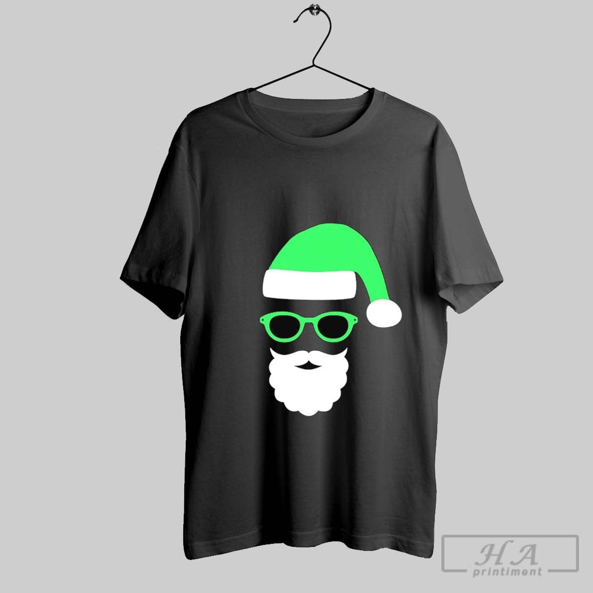 Official Celtic Green Santa Face Silhouette Christmas