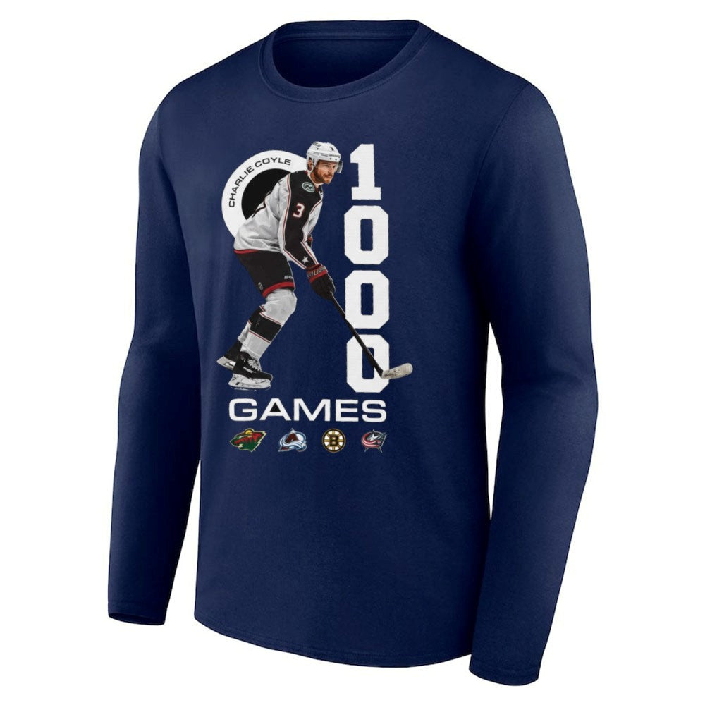 Charlie Coyle 1000 NHL Games Shirt