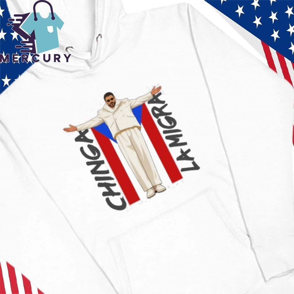 Chinga La Migra Bad Bunny Puerto Rican Pride Shirt