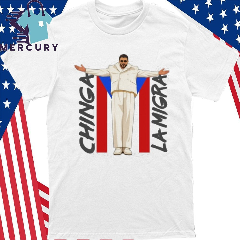 Chinga La Migra Bad Bunny Puerto Rican Pride Shirt