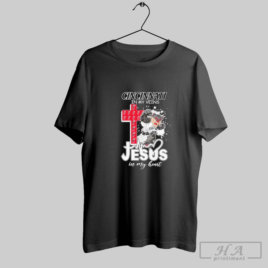 Official Cincinnati Bearcats Mascot In My Veins Jesus In My Hear