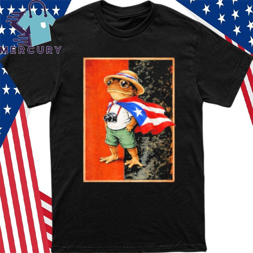 Coqui Frog Puerto Rico Flag Puerto Rican Taino Boricua Shirt