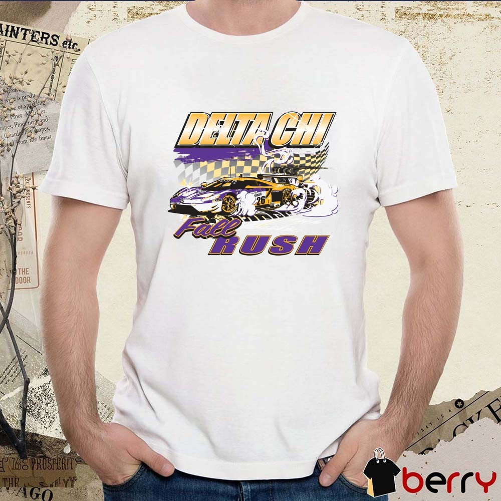 Delta Chi Fall Rush Event Ford GT Race Car t-shirt