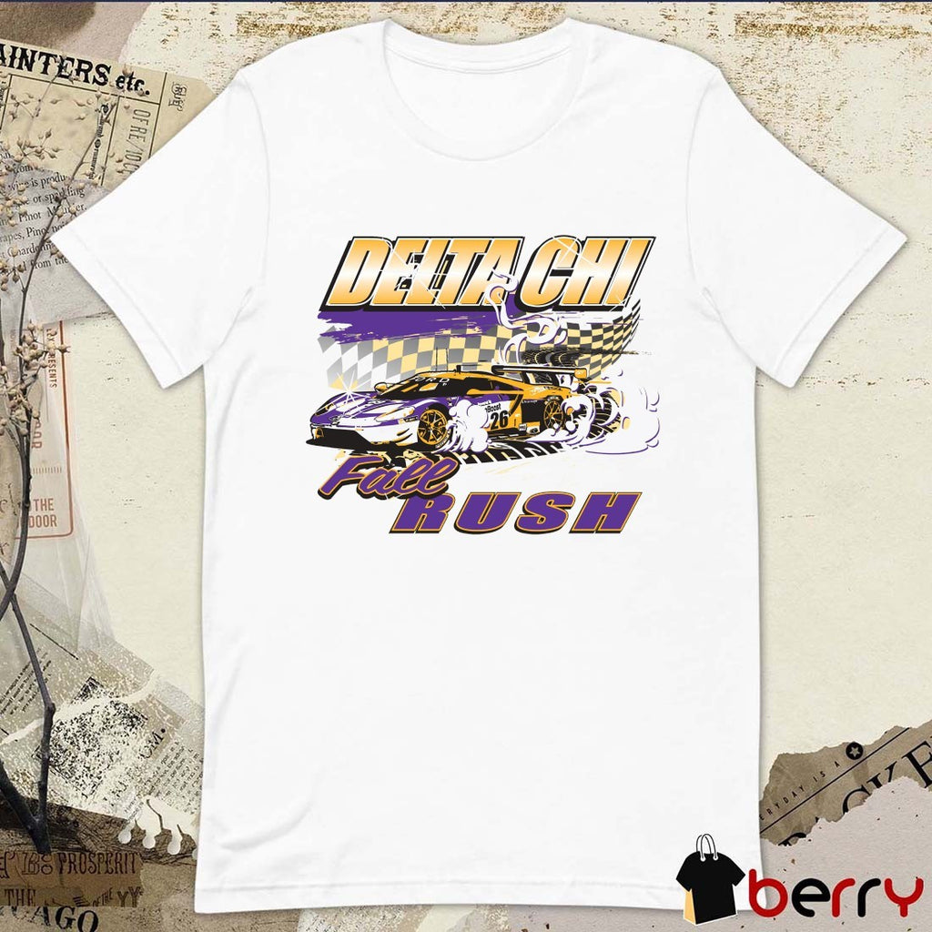 Delta Chi Fall Rush Event Ford GT Race Car t-shirt