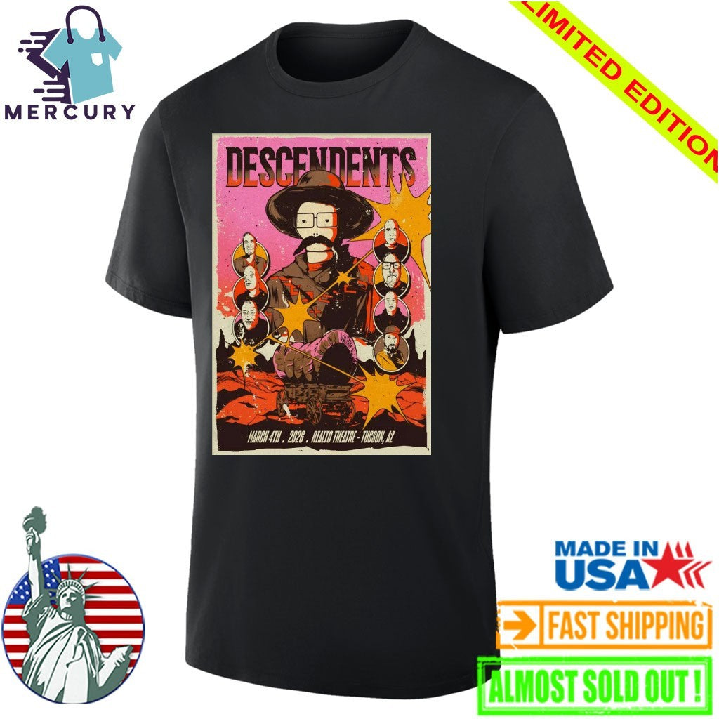Descendents Mar 4 2026 Rialto Theatre in Tucson AZ Poster Shirt