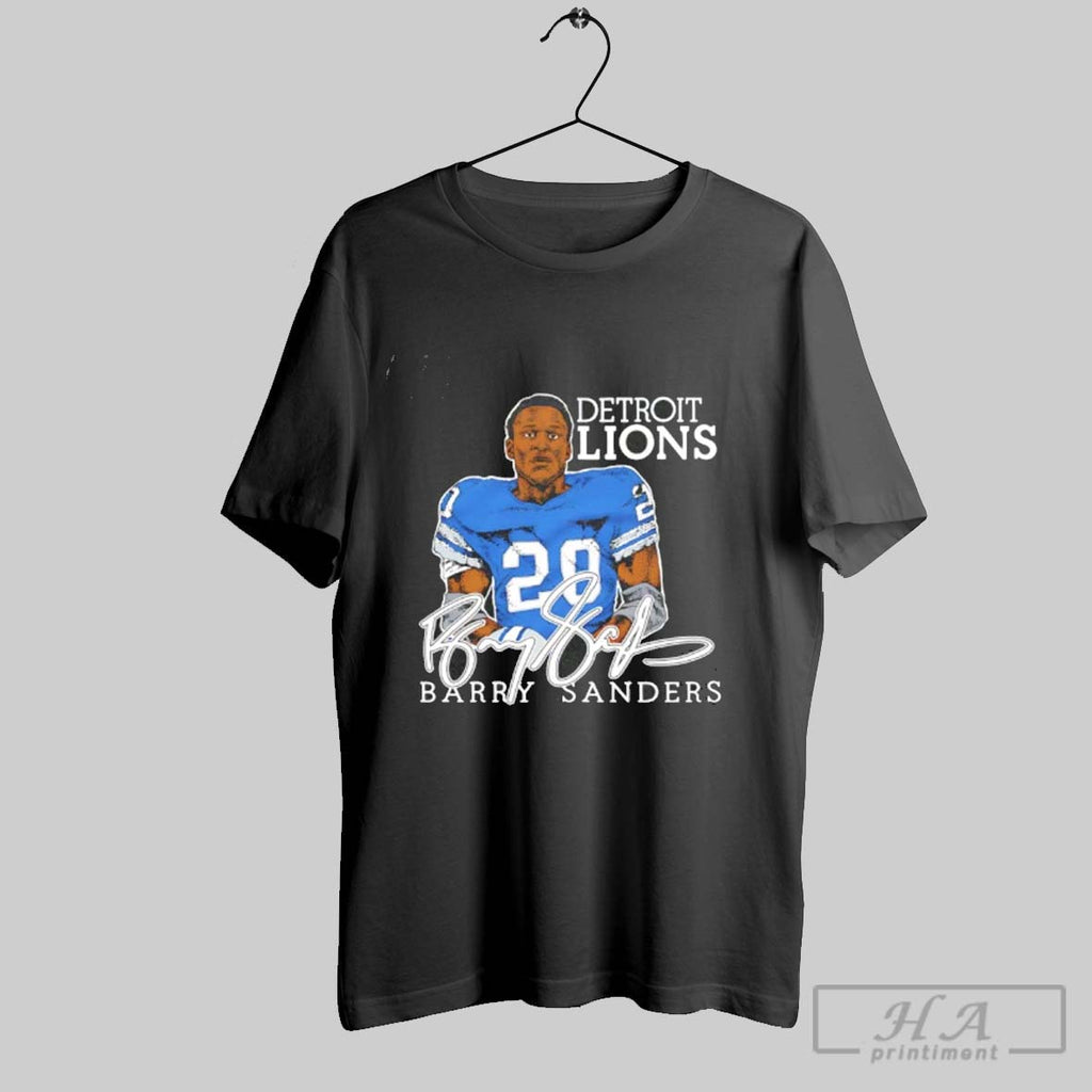 Official Detroit Lions Barry Sanders Player Caricature