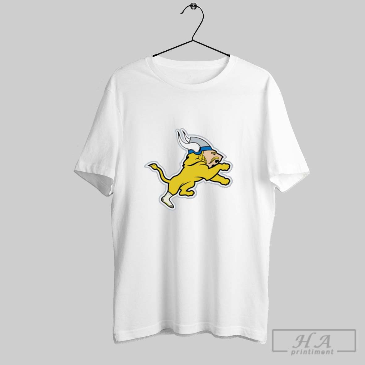 Official Detroit Lions X Minnesota Vikings Logo Combination Funny Graphic