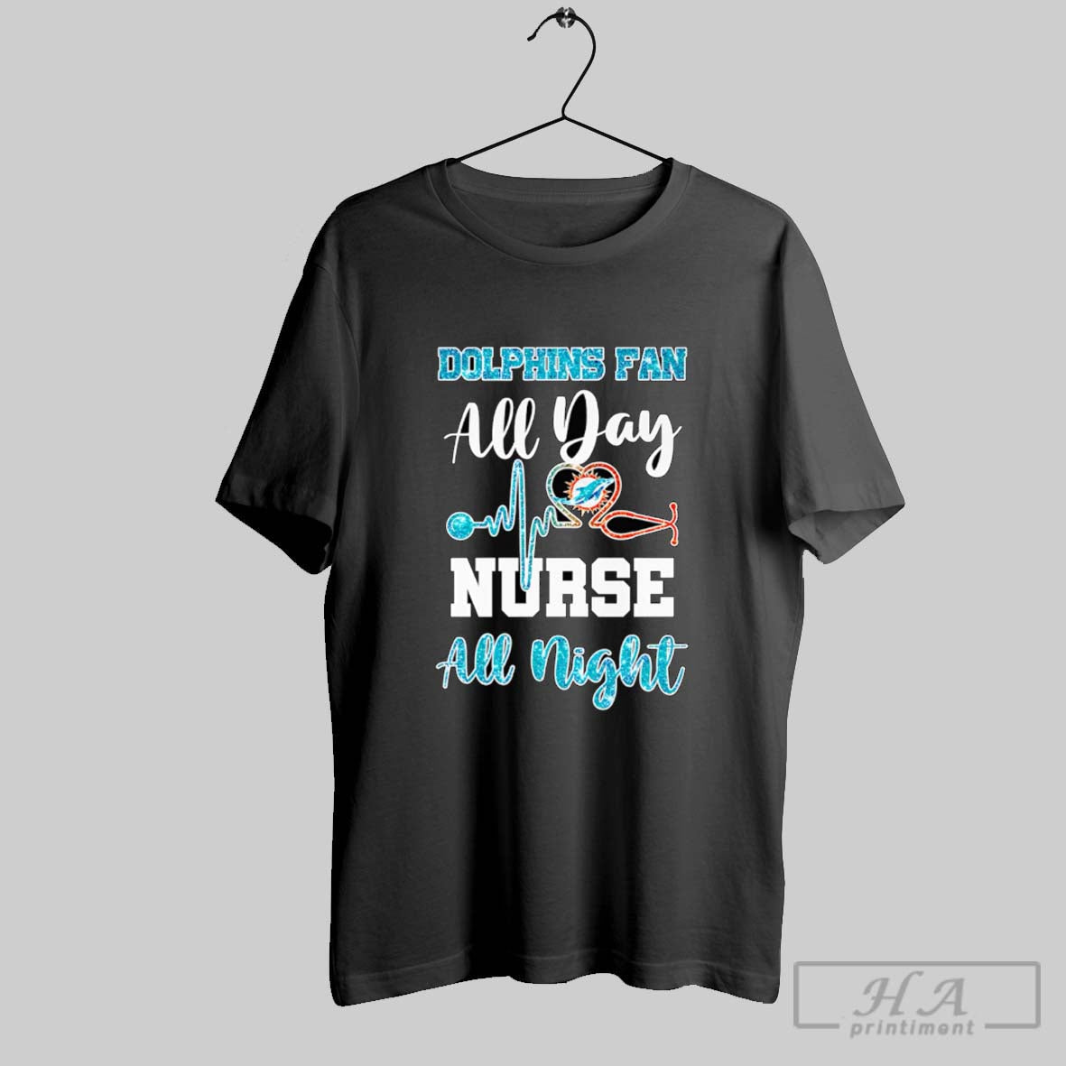 Official Dolphins Fan All Day Nurse All Night