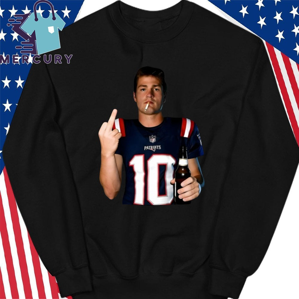 Drake Maye Drinking and Smoking Shirt