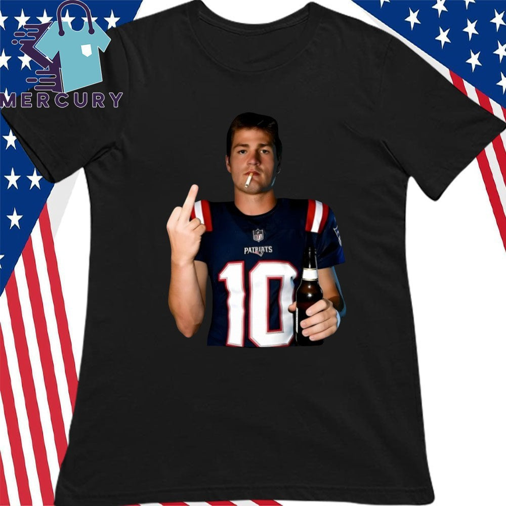 Drake Maye Drinking and Smoking Shirt