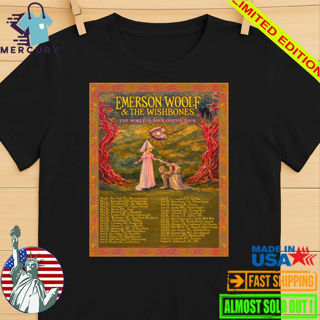 Emerson Woolf And The Wishbones The World Is Your Oyster 2026 Shows Poster Shirt
