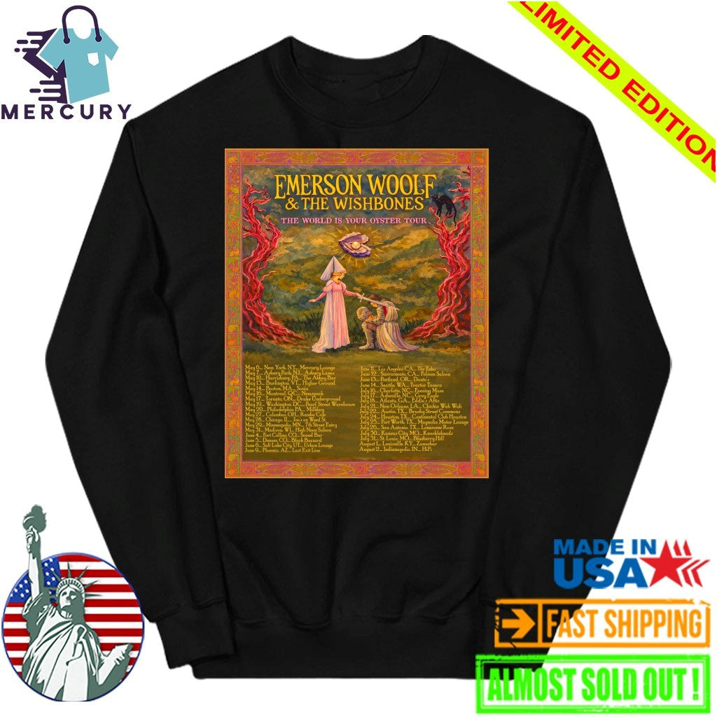 Emerson Woolf And The Wishbones The World Is Your Oyster 2026 Shows Poster Shirt