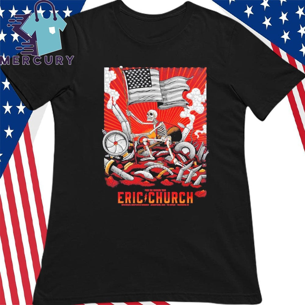 Eric Church Washington DC 2026 Night 2 Venue Poster Free The Machine Tour At The Anthem On January 23 2026 Shirt